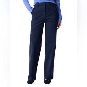 J. Crew Women’s Remy Cotton / Viscose Blend Trousers Pants NWT 24 Navy Blue